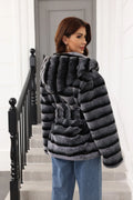 Faux fur hooded coat - View 6 | WEUXS