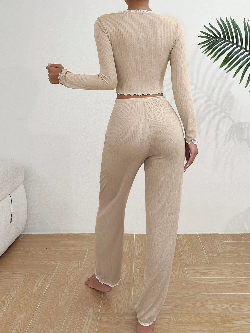 Ribbed Knit Pajama Set - View 25 | WEUXS