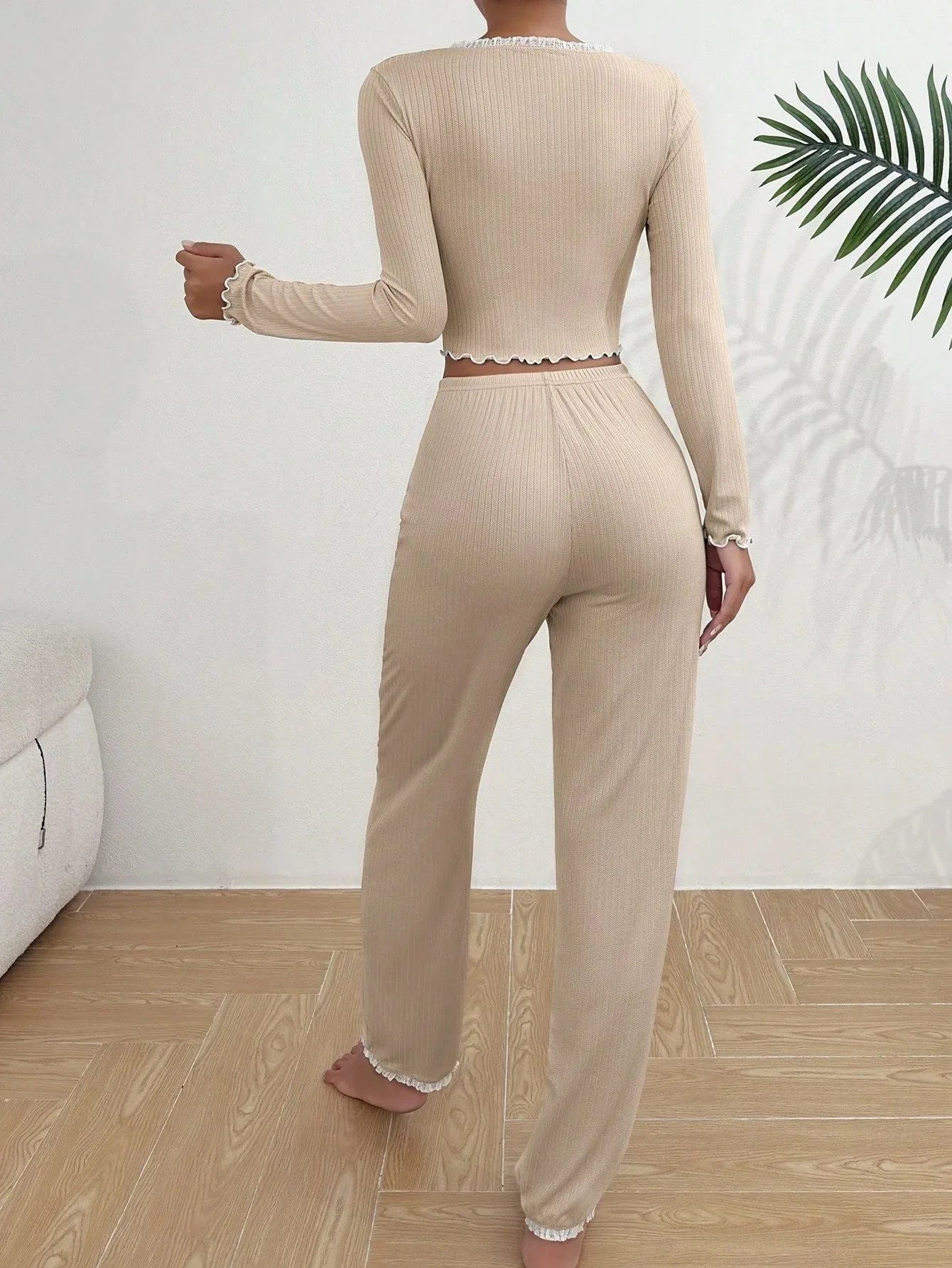 Ribbed Knit Pajama Set - View 25 | WEUXS