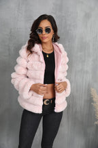 Raven Luxe Hooded Faux Fur Jacket - View 11 | WEUXS