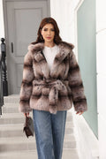 Faux fur hooded coat - View 11 | WEUXS