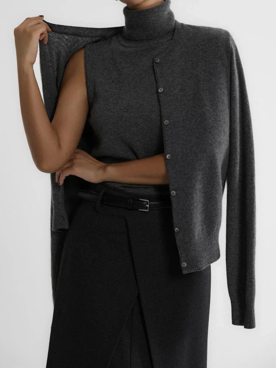 Knit vest and cardigan set - View 19 | WEUXS