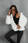 Raven Luxe Hooded Faux Fur Jacket - WEUXS