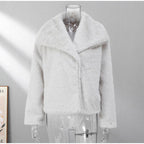 Shaggy Faux Fur Cropped Jacket - View 12 | WEUXS