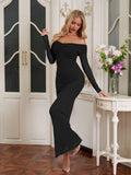 Off Shoulder Mesh Maxi Dress - View 10 | WEUXS