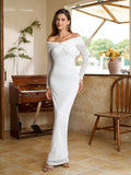 Off Shoulder Mesh Maxi Dress - View 13 | WEUXS