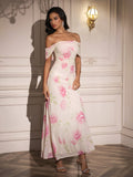 Off shoulder floral maxi dress - View 6 | WEUXS