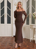 Off Shoulder Ruched Mesh Mermaid Dress - View 11 | WEUXS