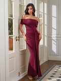 Off Shoulder Ruched Dress - View 6 | WEUXS