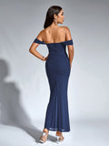 Off shoulder ruched maxi dress - View 26 | WEUXS