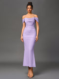 Off shoulder ruched maxi dress - View 48 | WEUXS