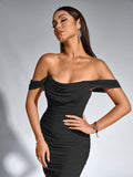 Off shoulder ruched maxi dress - View 12 | WEUXS