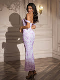 Floral Off Shoulder Maxi Dress - View 54 | WEUXS