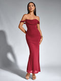 Off shoulder ruched maxi dress - View 17 | WEUXS