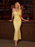 Off shoulder ruched maxi dress - View 37 | WEUXS