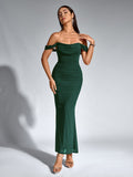 Off shoulder ruched maxi dress - View 19 | WEUXS