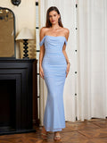 Off shoulder ruched maxi dress - View 79 | WEUXS