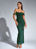 Off shoulder ruched maxi dress - View 21 | WEUXS