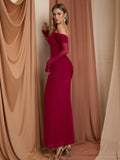 Off shoulder mesh maxi dress - View 14 | WEUXS