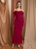 Off shoulder mesh maxi dress - View 17 | WEUXS