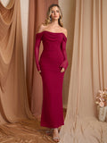 Off shoulder mesh maxi dress - View 13 | WEUXS