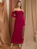 Off shoulder mesh maxi dress - View 16 | WEUXS