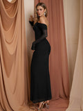Off shoulder mesh maxi dress - View 21 | WEUXS