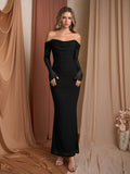 Off shoulder mesh maxi dress - View 23 | WEUXS