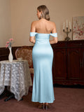 Long satin mermaid dress - View 21 | WEUXS