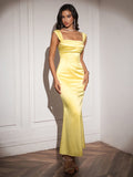 Long satin mermaid dress - View 6 | WEUXS