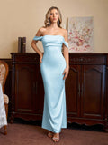 Long satin mermaid dress - View 19 | WEUXS