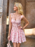 Floral Print Corset Dress - View 6 | WEUXS