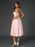 Floral print midi dress - View 8 | WEUXS