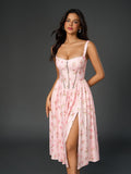 Floral print midi dress - View 7 | WEUXS