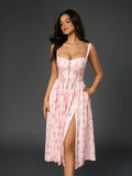 Floral print midi dress - View 10 | WEUXS