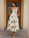Floral print midi dress - View 22 | WEUXS