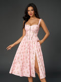 Floral print midi dress - View 9 | WEUXS
