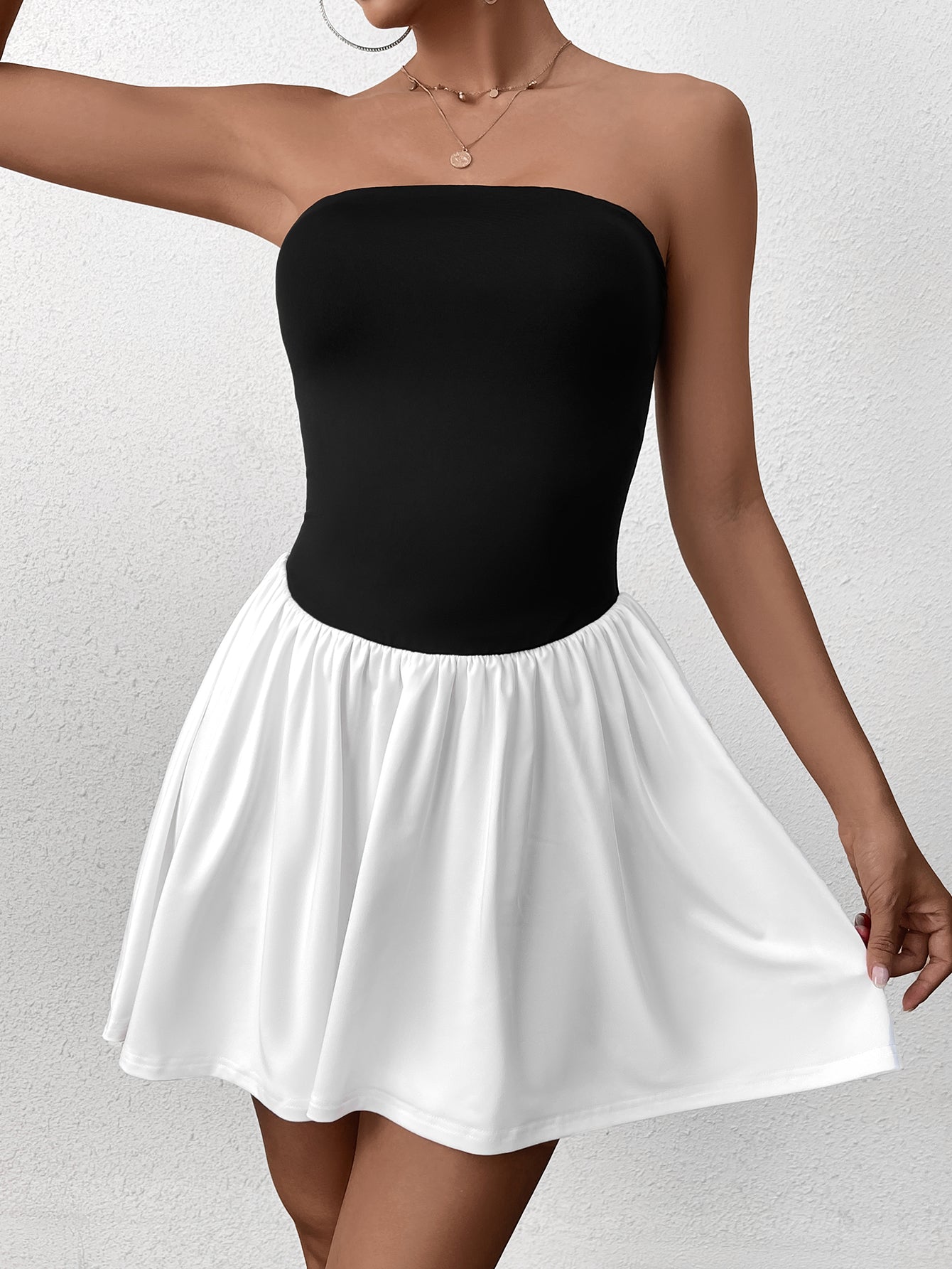 Strapless tube mini dress - View 6 | WEUXS