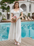 Puff sleeve maxi dress - View 6 | WEUXS