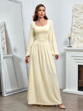 Puff sleeve maxi dress - View 6 | WEUXS
