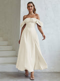 Puff Sleeve Square Neck Maxi Dress - View 59 | WEUXS