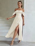 Puff Sleeve Square Neck Maxi Dress - View 55 | WEUXS