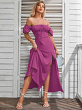 Puff Sleeve Square Neck Maxi Dress - View 46 | WEUXS
