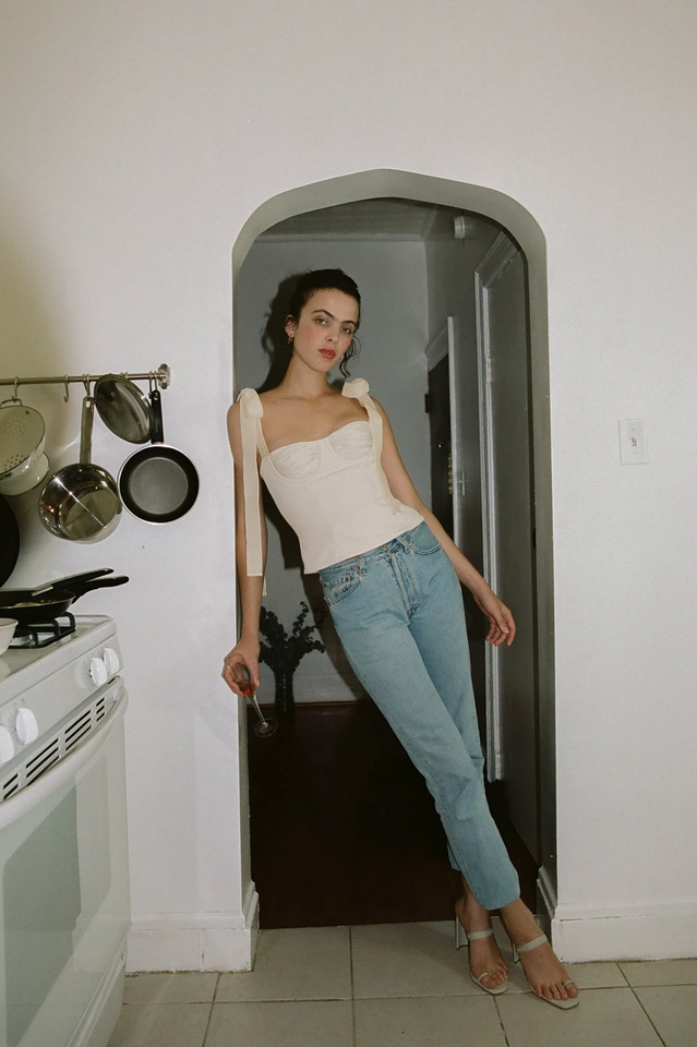 Lace Up White Tank Top - Dress In Beauty