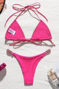 Bandage Rhinestone Bikini Set - Dress In Beauty