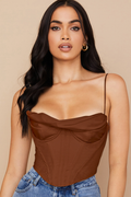 Satin Draped Corset - Dress In Beauty