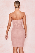 Mesh Strapless Corset Dress - Dress In Beauty
