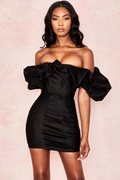 Satin Ruffle Strapless Dress - Dress In Beauty