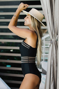 Bandage Cross Back Swimming Suit | Dress In Beauty