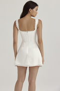 White Pin Pleated Mini Dress | Dress In Beauty